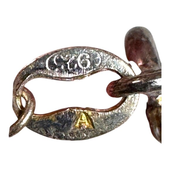 Sterling Silver Marcasite Red Teardrop Pendant Necklace Art Deco Jewelry Design - Picture 4 of 10